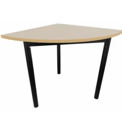 Angle de liaison Artense 90° - 80 x 80 cm - piétement époxy - plateau stratifié - chant alaisé hêtre verni naturel