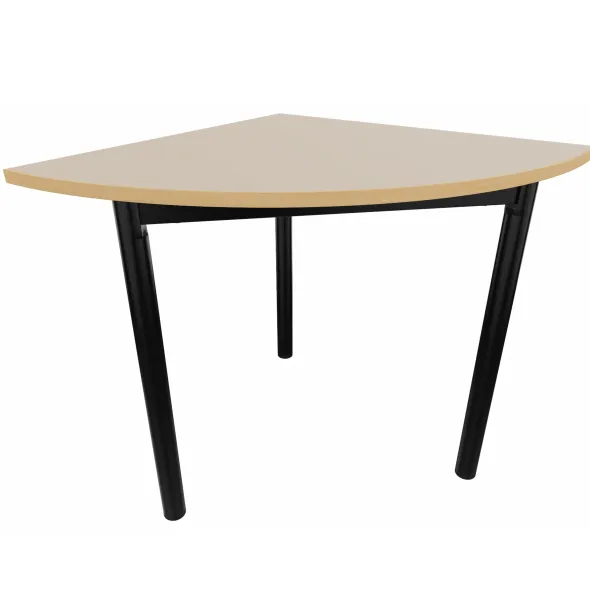 Angle de liaison Artense 90° - 80 x 80 cm - piétement époxy - plateau stratifié - chant alaisé hêtre verni naturel