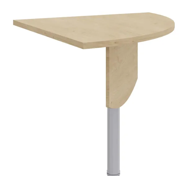 Angle de liaison 90° Majesty - l. 80 x pr. 80 cm - 1 pied - avec voile de fond
