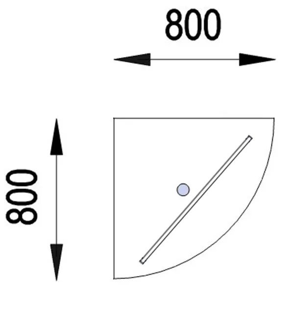 Angle de liaison 90° Majesty - l. 80 x pr. 80 cm - 1 pied - avec voile de fond