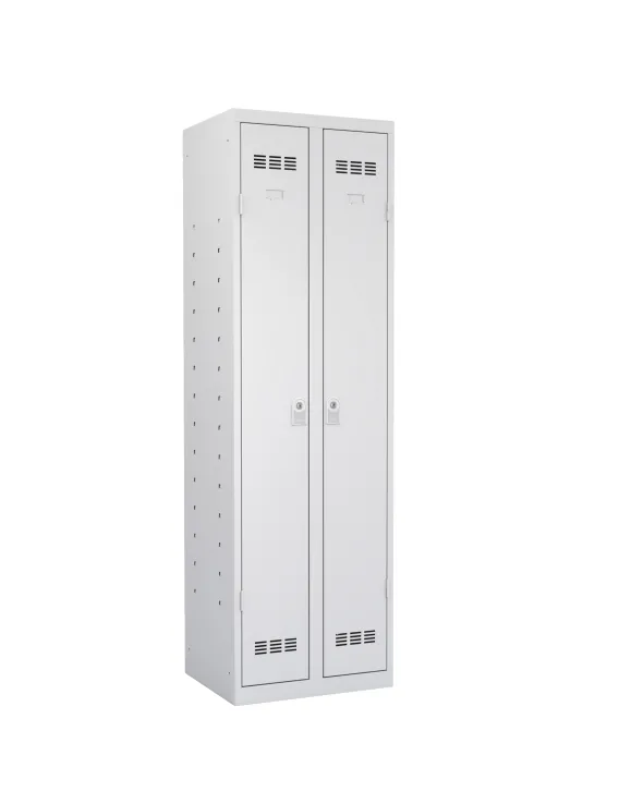 Armoire de rangement multiservice 2 colonnes - l. 60 cm - serrure à clé ou moraillon