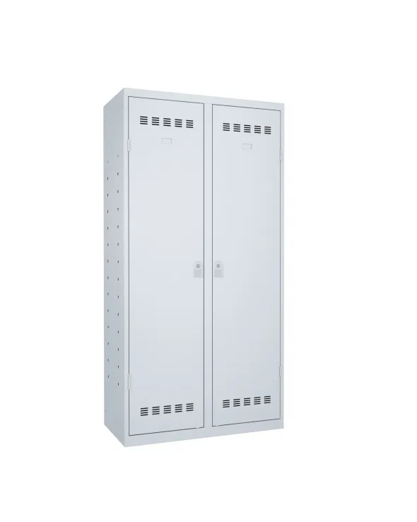 Armoire de rangement multiservice 2 colonnes - l. 100 cm - serrure à clé ou moraillon