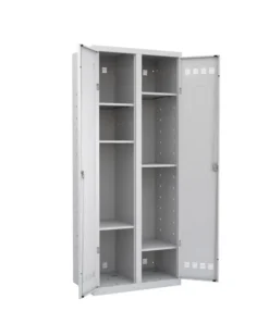 Armoire de rangement multiservice 2 colonnes - l. 80 cm - serrure à clé ou moraillon