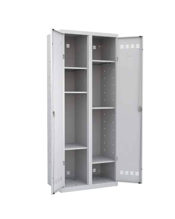 Armoire de rangement multiservice 2 colonnes - l. 80 cm - serrure à clé ou moraillon