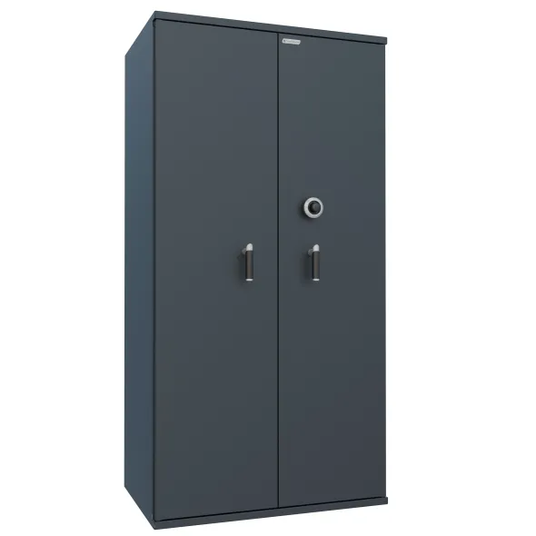 Armoire forte haute grande profondeur classe C - 2 portes - 1 100 l - serrure à brouillage manuel - pour support papier