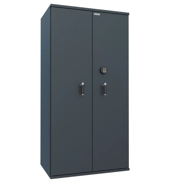 Armoire forte haute grande profondeur - 2 portes - 1 100 l - serrure électronique - pour support papier