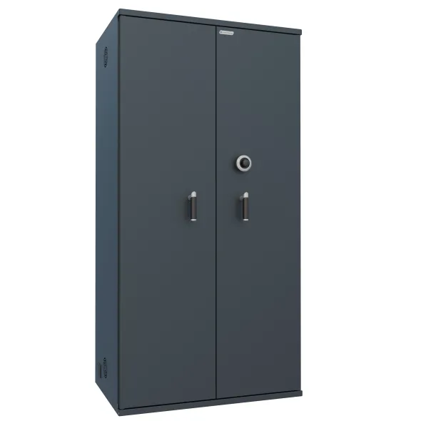Armoire forte haute grande profondeur classe C - 2 portes - 1 100 l - serrure à brouillage manuel - informatique