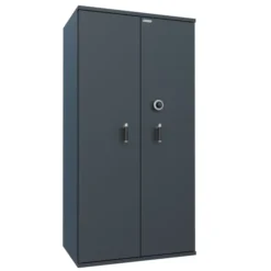Armoire forte haute grande profondeur classe B - 2 portes - 1 100 l - serrure à brouillage automatique - support papier