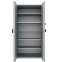 Armoire forte haute grande profondeur classe B - 2 portes - 1 100 l - serrure à brouillage automatique - support papier