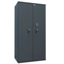 Armoire forte haute grande profondeur classe B - 2 portes - 1 100 l - serrure à brouillage automatique - informatique