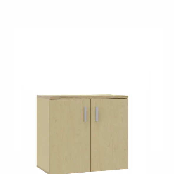 Armoire hauteur bureau mélaminé Arial - l. 100 cm - 1 tablette - portes battantes