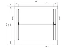 Armoire hauteur bureau métallique Corial - l. 80 cm - 1 tablette - unicolore - fermeture rideaux