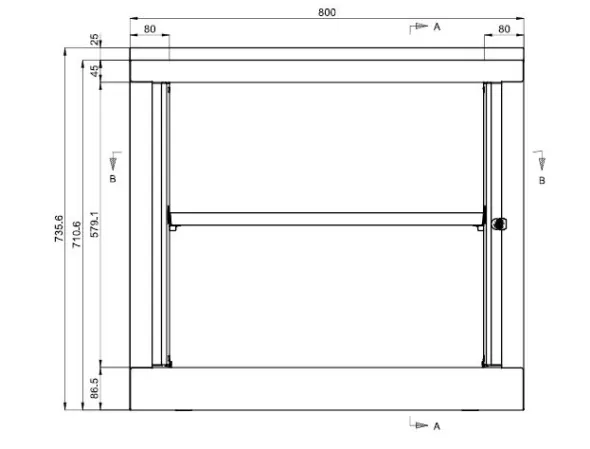 Armoire hauteur bureau métallique Corial - l. 80 cm - 1 tablette - unicolore - fermeture rideaux - délai court