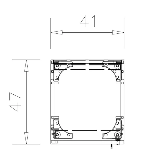 Armoire hauteur bureau placage bois/mélaminé Epure Manager - l. 41 cm - 2 tablettes métalliques - porte battante