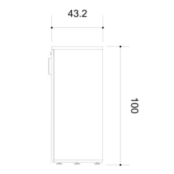 Armoire mélaminé Arial - h. 100 x l. 80 cm - 2 tablettes - portes battantes
