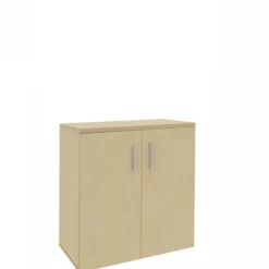 Armoire mélaminé Arial - h. 100 x l. 80 cm - 2 tablettes - portes battantes