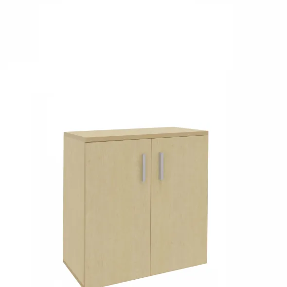 Armoire mélaminé Arial - h. 100 x l. 80 cm - 2 tablettes - portes battantes