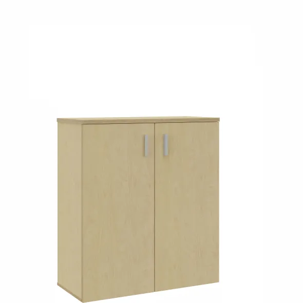 Armoire mélaminé Arial - h. 113,5 x l. 100 cm - 2 tablettes - portes battantes