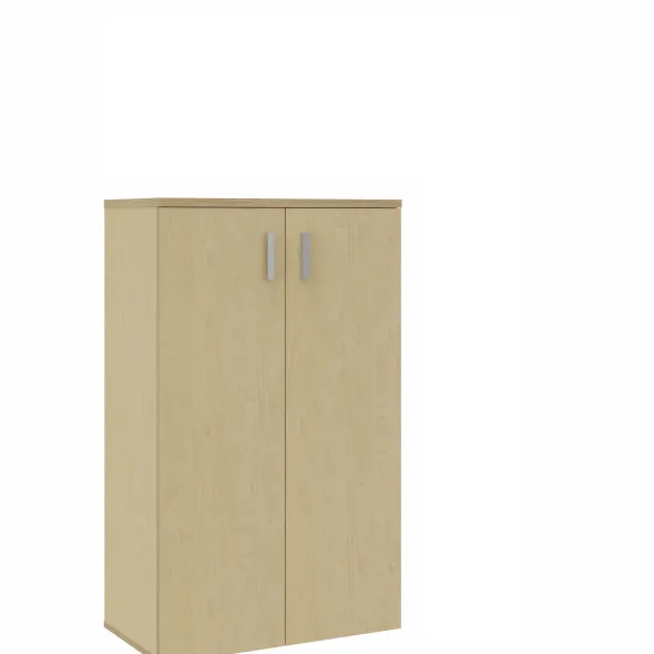 Armoire mélaminé Arial - h. 133,5 x l. 80 cm - 3 tablettes - portes battantes