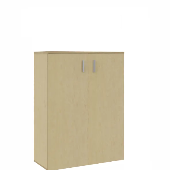 Armoire mélaminé Arial - h. 133,5 x l. 100 cm - 3 tablettes - portes battantes