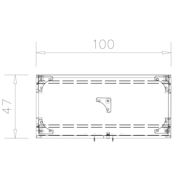 Armoire mélaminé Epure - h. 140 x l. 100 cm - 4 tablettes métalliques - portes battantes