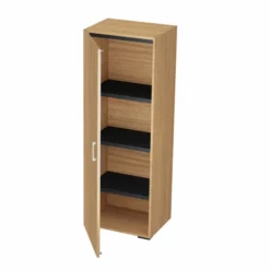 Armoire mélaminé Epure - h. 172 x l. 61 cm - 4 tablettes métalliques - porte battante