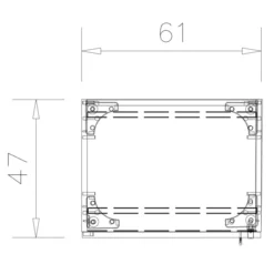 Armoire mélaminé Epure - h. 172 x l. 61 cm - 4 tablettes métalliques - porte battante