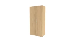 Armoire mélaminé Epure - h. 172 x l. 80 cm - 4 tablettes métalliques - portes battantes