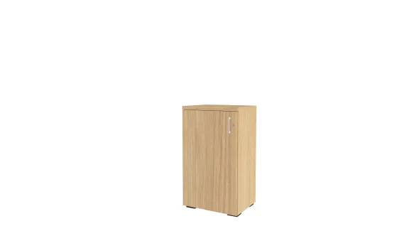Armoire mélaminé Epure - h. 105 x l. 61 cm - 2 tablettes métalliques - porte battante