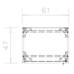 Armoire mélaminé Epure - h. 140 x l. 61 cm - 4 tablettes métalliques - porte battante