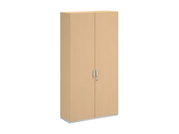Armoire mélaminé FrameOne II - h. 229 x l. 120 cm - 6 tablettes - portes battantes