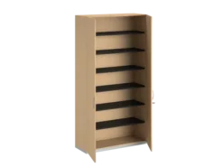 Armoire mélaminé FrameOne II - h. 229 x l. 120 cm - 6 tablettes - portes battantes