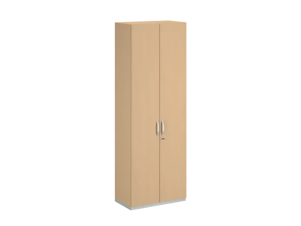 Armoire mélaminé FrameOne II - h. 229 x l. 80 cm - 6 tablettes - portes battantes