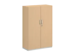 Armoire mélaminé FrameOne II - h. 154 x l. 100 cm - 4 tablettes - portes battantes