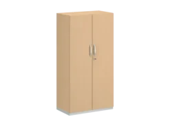 Armoire mélaminé FrameOne II - h. 154 x l. 80 cm - 4 tablettes - portes battantes