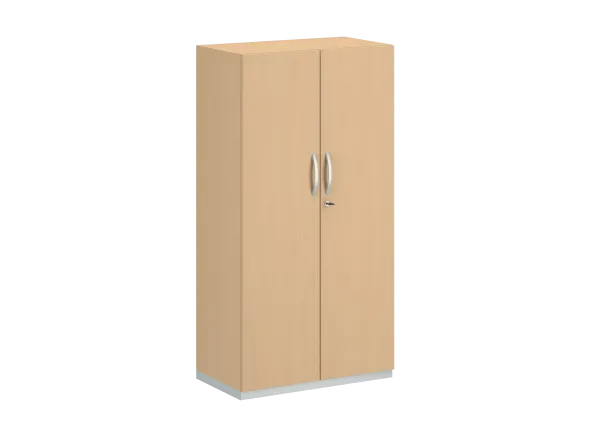 Armoire mélaminé FrameOne II - h. 154 x l. 80 cm - 4 tablettes - portes battantes