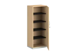 Armoire mélaminé FrameOne II - h. 154 x l. 60 cm - 4 tablettes - porte battante