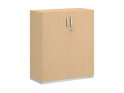 Armoire mélaminé FrameOne II - h. 116,5 x l. 100 cm - 2 tablettes - portes battantes