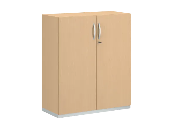 Armoire mélaminé FrameOne II - h. 116,5 x l. 100 cm - 2 tablettes - portes battantes
