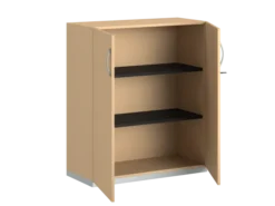Armoire mélaminé FrameOne II - h. 116,5 x l. 100 cm - 2 tablettes - portes battantes