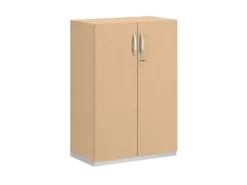 Armoire mélaminé FrameOne II - h. 116,5 x l. 80 cm - 2 tablettes - portes battantes