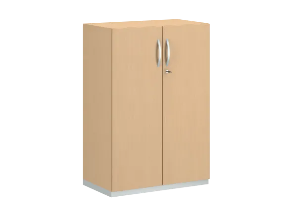 Armoire mélaminé FrameOne II - h. 116,5 x l. 80 cm - 2 tablettes - portes battantes