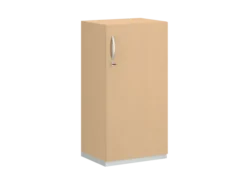 Armoire mélaminé FrameOne II - h. 116,5 x l. 60 cm - 2 tablettes - porte battante