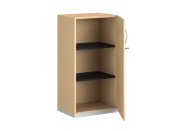 Armoire mélaminé FrameOne II - h. 116,5 x l. 60 cm - 2 tablettes - porte battante