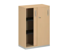 Armoire mélaminé FrameOne II - h. 116,5 x l. 80 cm - 2 tablettes - portes coulissantes