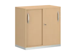 Armoire mélaminé FrameOne II - h. 79 x l. 80 cm - 2 tablettes - portes coulissantes