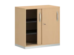Armoire mélaminé FrameOne II - h. 79 x l. 80 cm - 2 tablettes - portes coulissantes