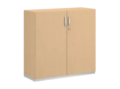 Armoire mélaminé FrameOne II - h. 116,5 x l. 120 cm - 2 tablettes - portes battantes