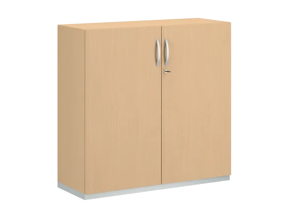 Armoire mélaminé FrameOne II - h. 116,5 x l. 120 cm - 2 tablettes - portes battantes
