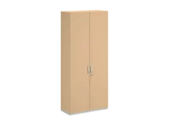Armoire mélaminé FrameOne II - h. 229 x l. 100 cm - 6 tablettes - portes battantes